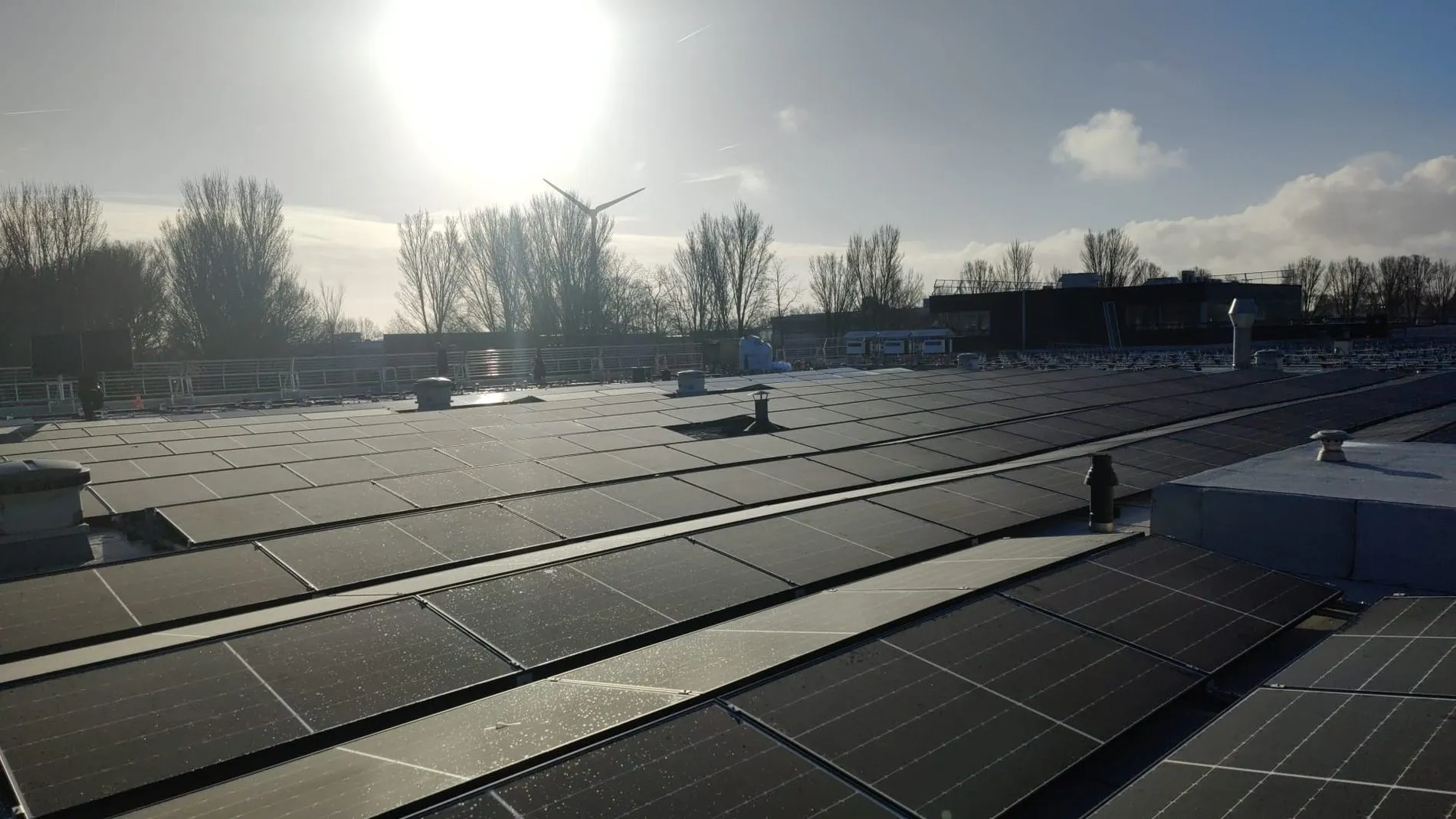 Zonnepanelen op het dak van Egmond Plastic — 800 panelen